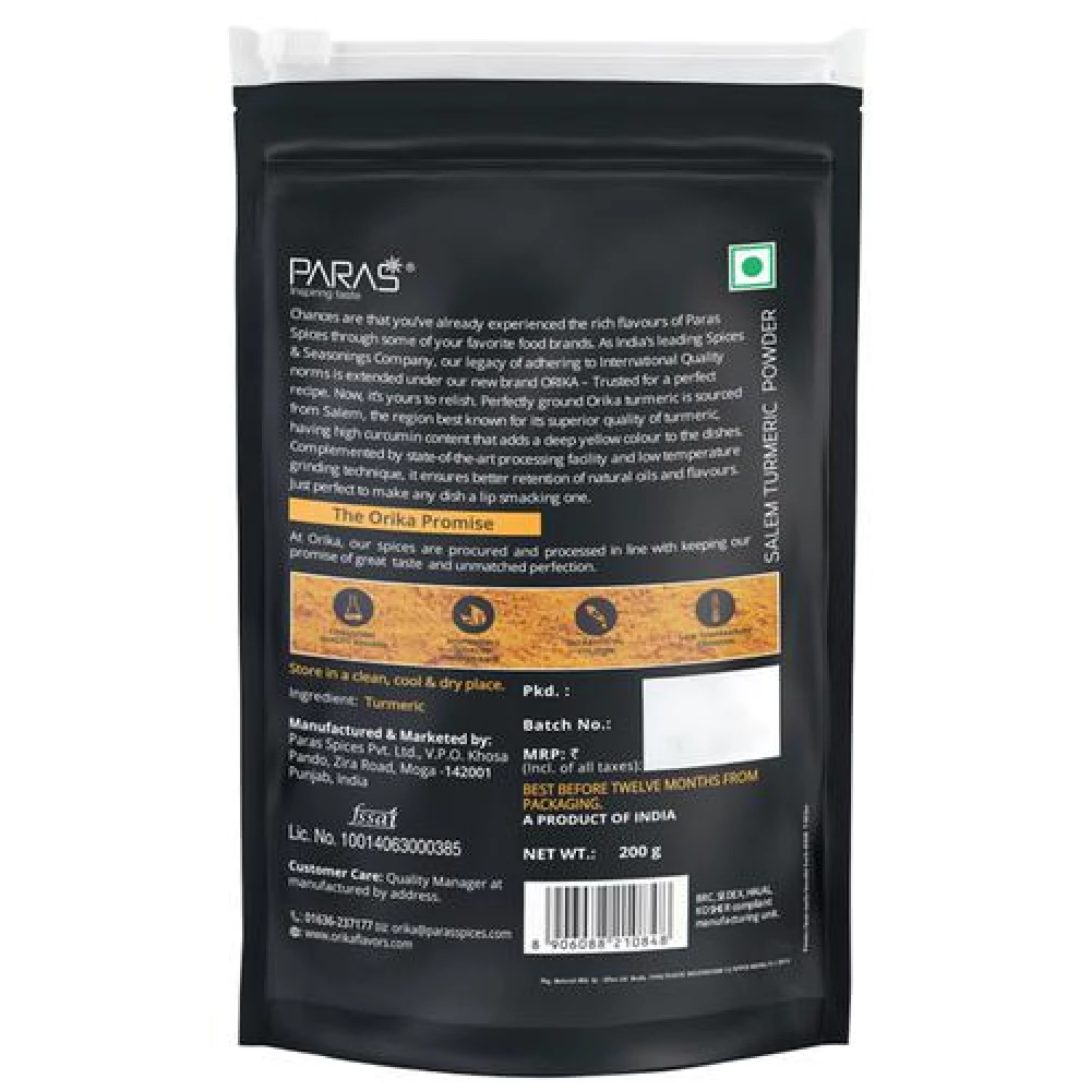 Orika Salem Turmeric Powder - High Quality & Flavour - Rich In Curcumin, 200 g-2.webp